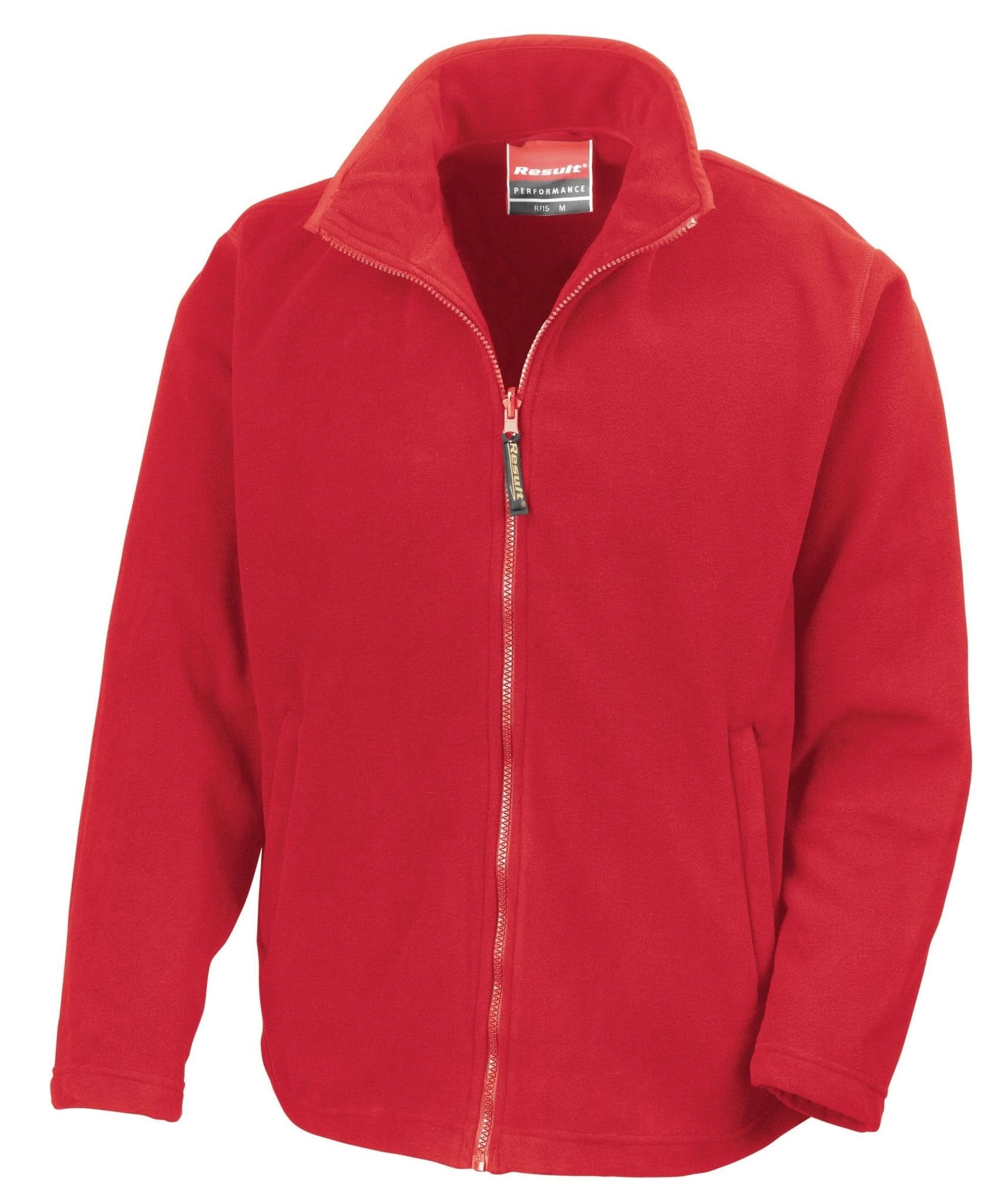R115A: Horizon Mens Microfleece Jacket Mens Fleeces Result Cardinal Red XS