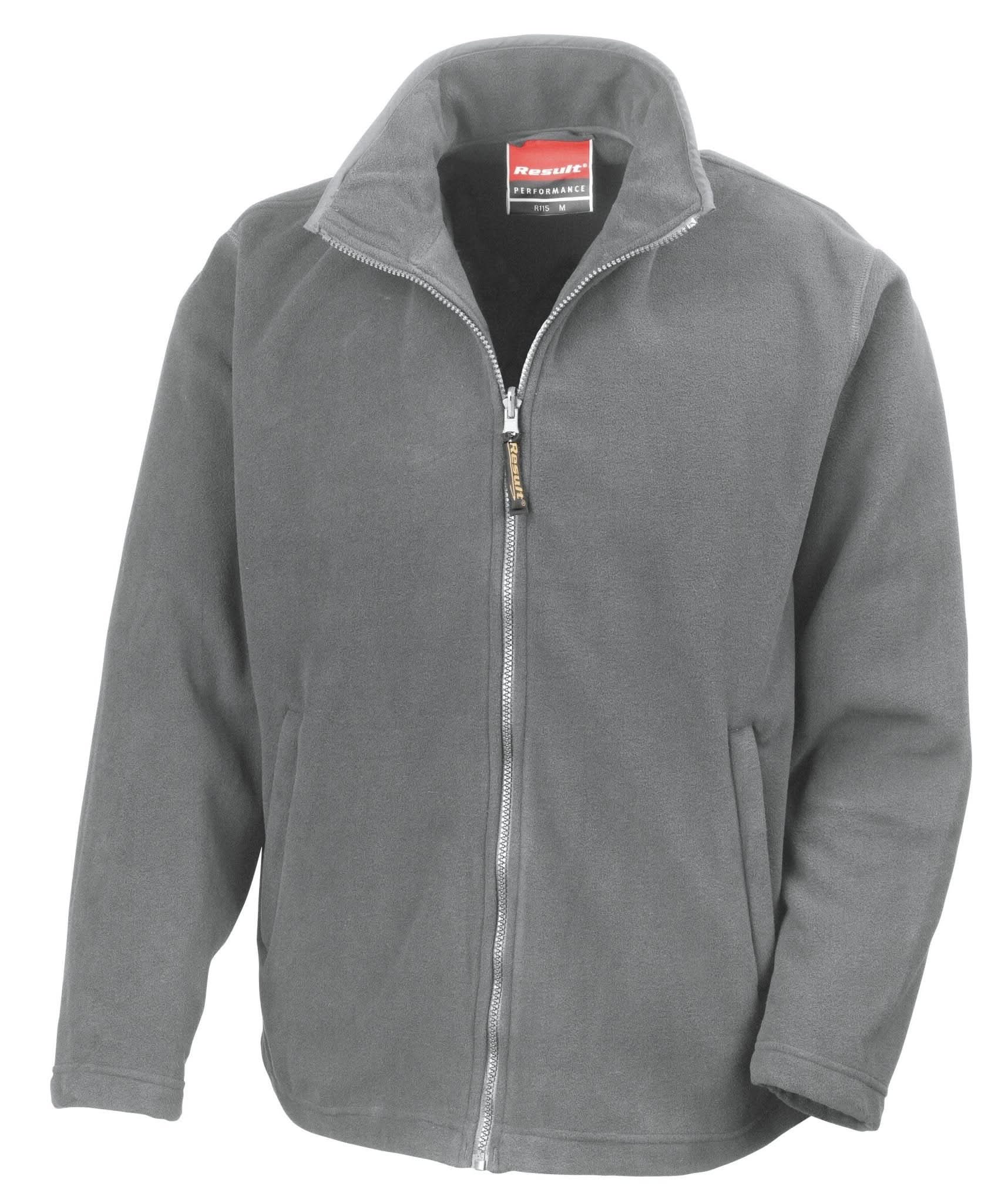 R115A: Horizon Mens Microfleece Jacket Mens Fleeces Result Dove Grey XS