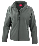 R121F: Womens Classic Soft-shell Jacket Womens Softshell Jackets Result Grey S