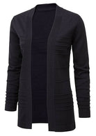 Rachel Ladies Ribbed Cardigan Womens Knitwear Vortex Designs Charcoal XS
