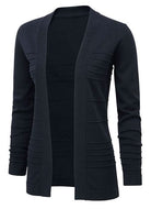 Rachel Ladies Ribbed Cardigan Womens Knitwear Vortex Designs Navy XS