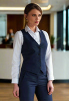Scapoli Signature Women's Waistcoat Ladies Waistcoat Brook Taverner Navy Check 6