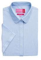 Soave Semi-Fitted Ladies Office Shirt Womens Short Sleeve Shirts Brook Taverner Sky Blue 6