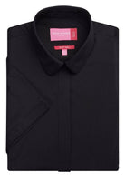 Soave Semi-Fitted Ladies Office Shirt Womens Short Sleeve Shirts Brook Taverner Black 6