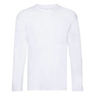 SS069: Original Long Sleeve Mens T-Shirt Mens T-Shirts Fruit of the Loom White S