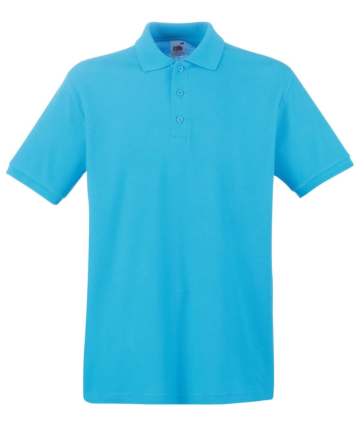 SS255: Mens Premium Polo Mens Polos Fruit of the Loom Azure Blue S