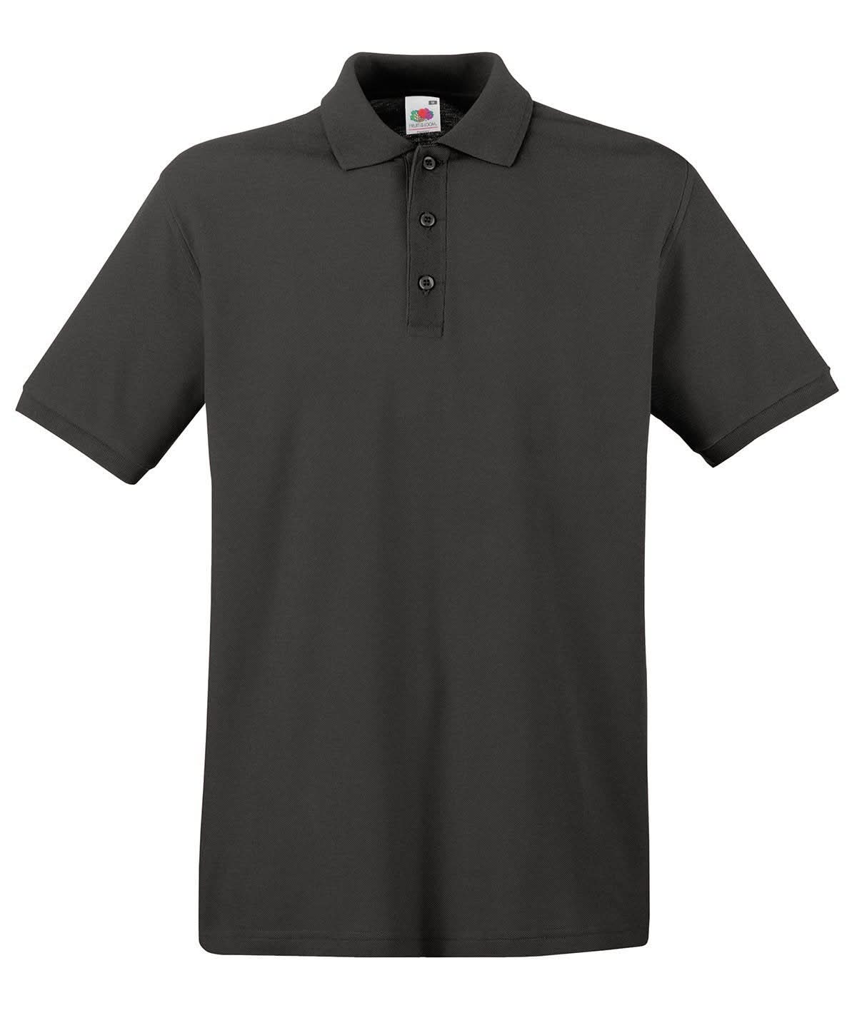 SS255: Mens Premium Polo Mens Polos Fruit of the Loom Light Graphite S