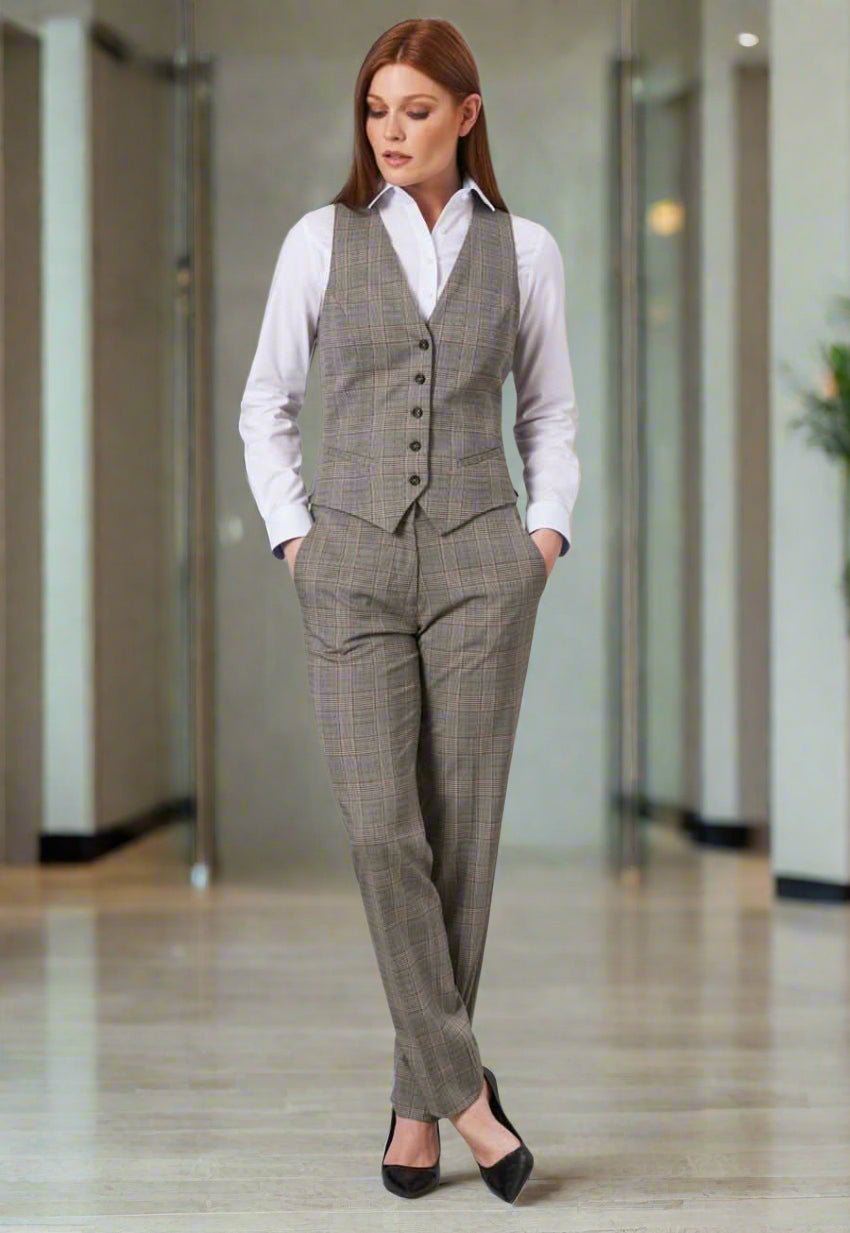 Stella Women's Check Work Trouser Ladies Suit Trouser Brook Taverner