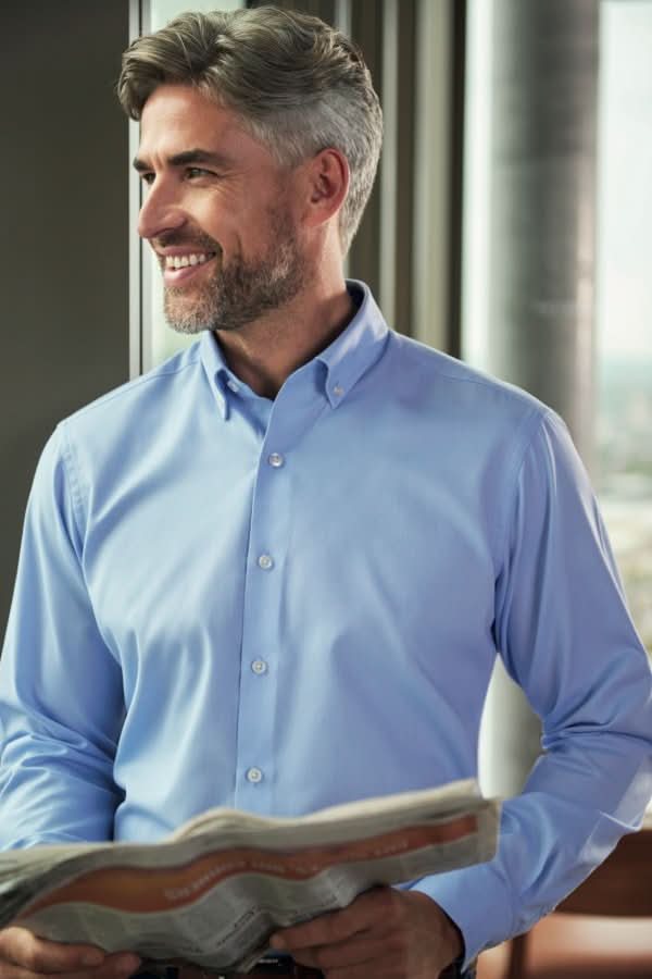 Toronto Mens Royal Oxford Shirt Mens Long Sleeve Shirts Brook Taverner