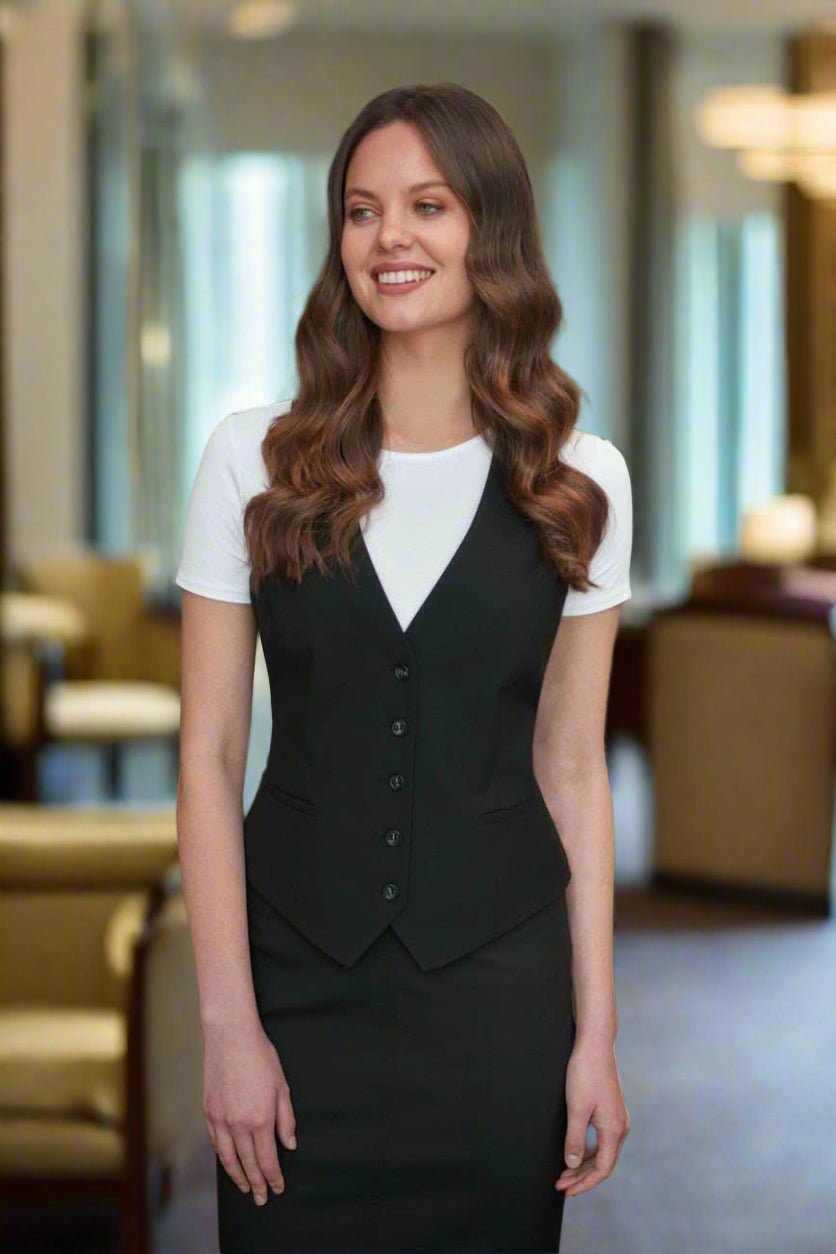 Toulouse Woman's Waistcoat Ladies Waistcoat Brook Taverner Black XS