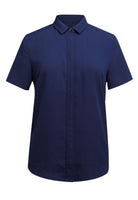 Venezia Ladies Crepe de Chine Blouse Blouses Brook Taverner Navy 6