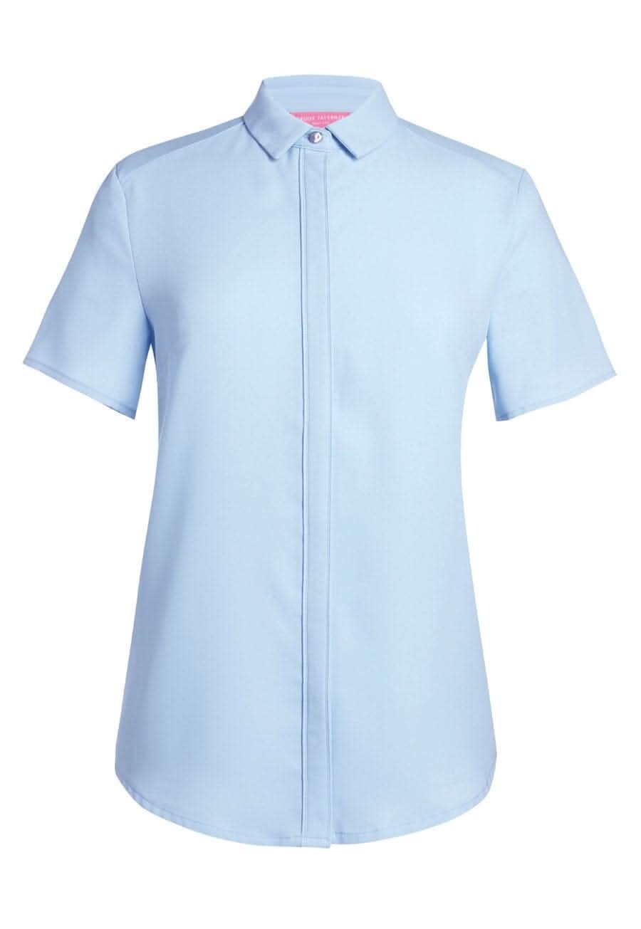 Venezia Ladies Crepe de Chine Blouse Blouses Brook Taverner Sky Blue 6