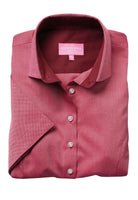 Victoria Ladies Royal Oxford Shirt Womens Short Sleeve Shirts Brook Taverner Red 6