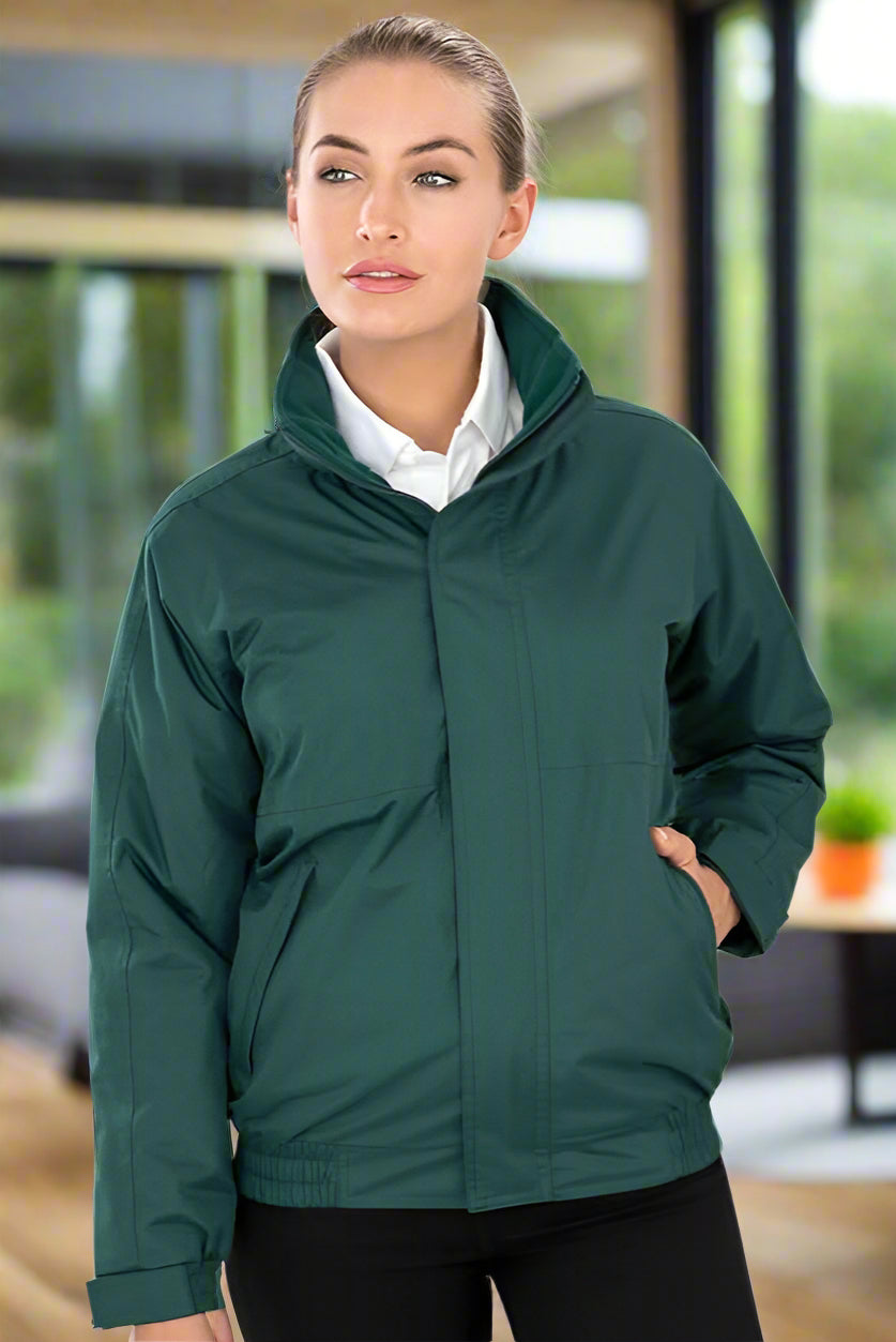 R221F: Core Channel Ladies Jacket Womens Coats Result Core Bottle Green XS